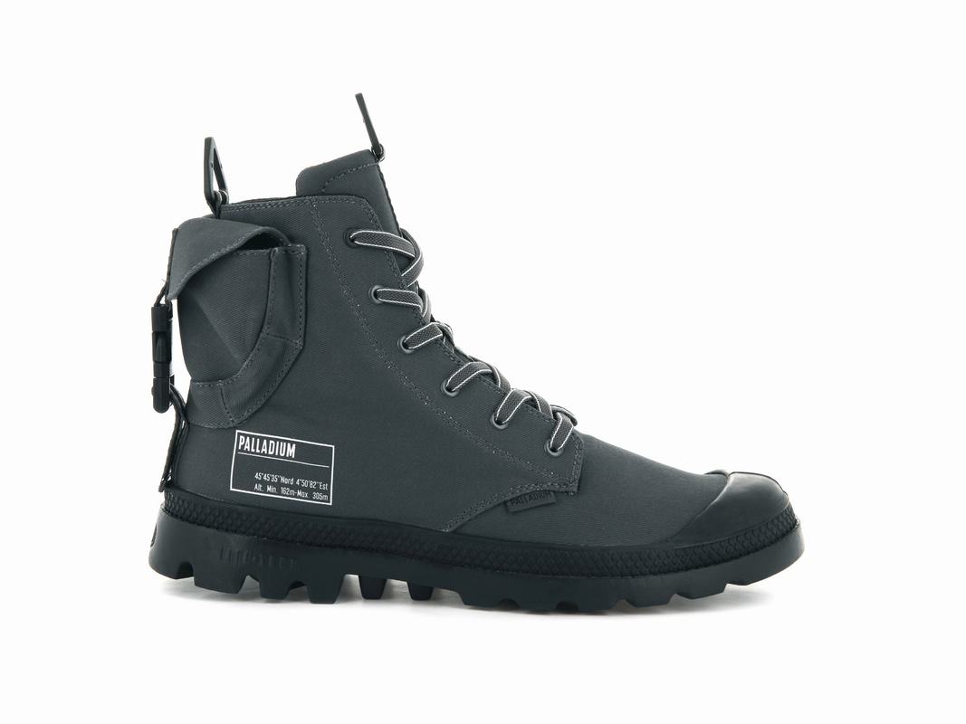 Palladium Pampa Lite Packin Men's Boots Dark Grey (GNUC14927)